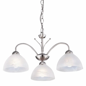 Milanese 3 Light Silver/Alabaster Glass Ceiling Pendant minimalist ceiling light