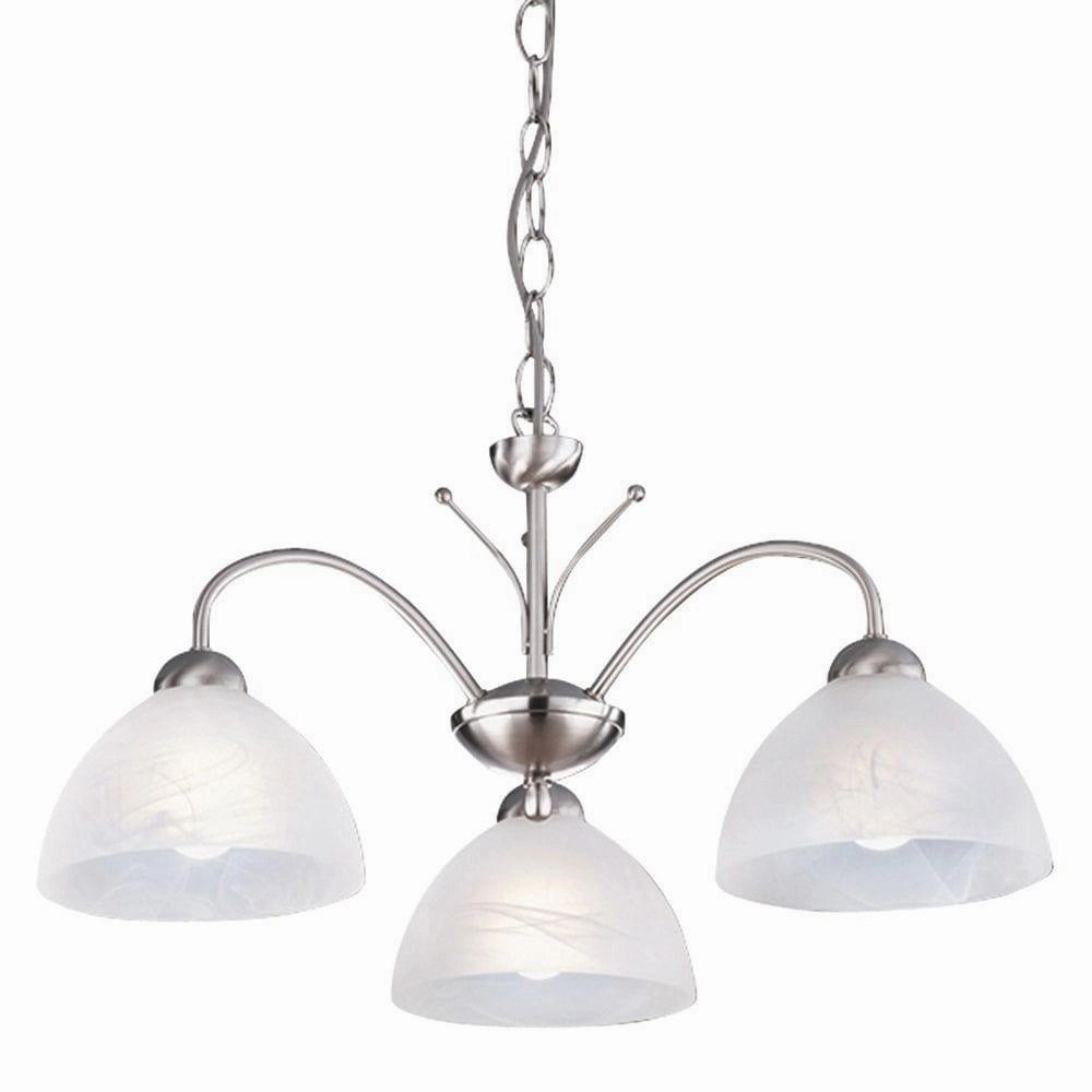 Milanese 3 Light Silver/Alabaster Glass Ceiling Pendant minimalist ceiling light