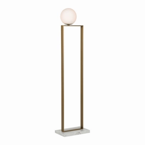 Milano Floor Lamp in Antique Brass rechargeable bedside light