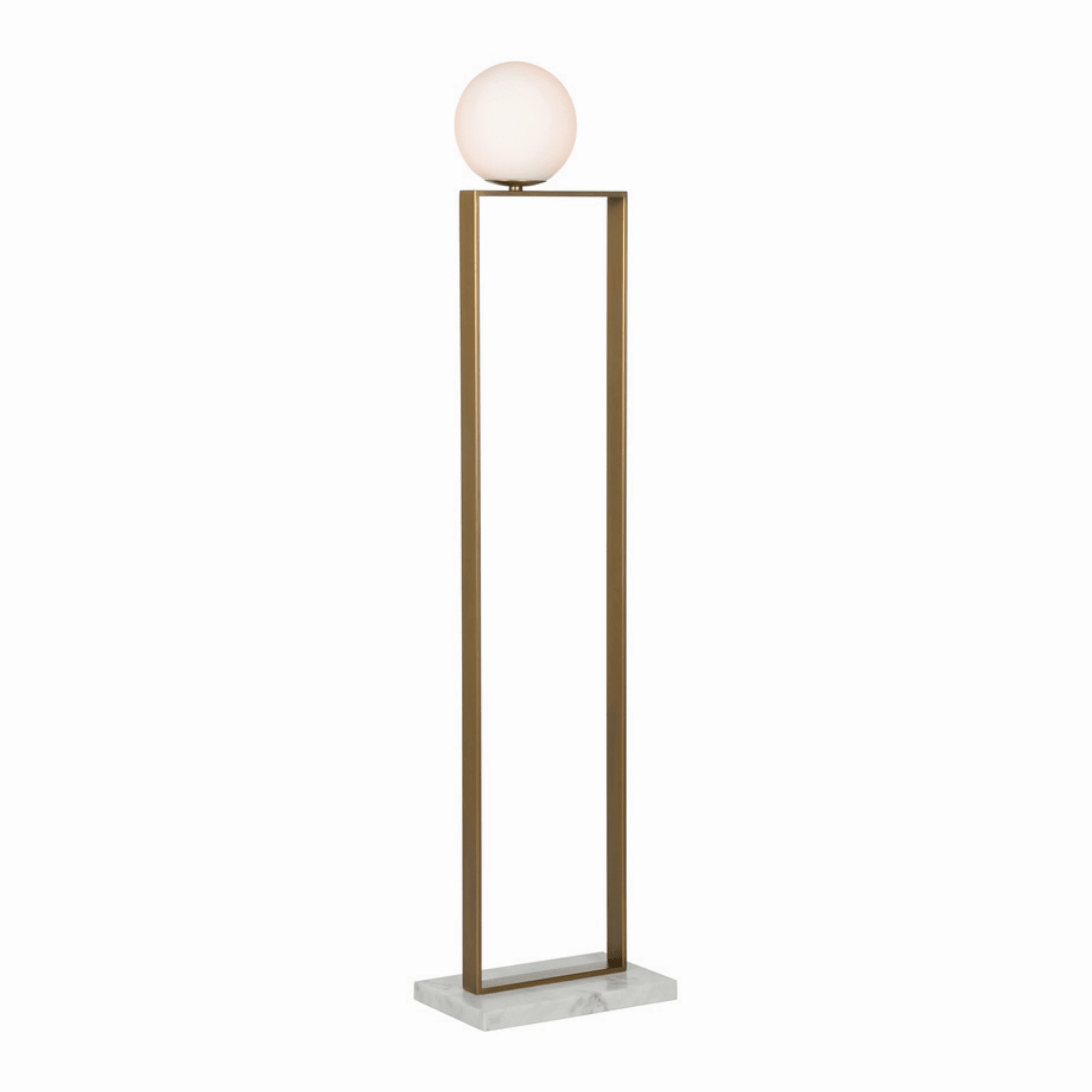 Milano Floor Lamp in Antique Brass rechargeable bedside light