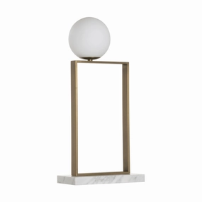 Milano Table Lamp in Antique Brass rechargeable bedside light