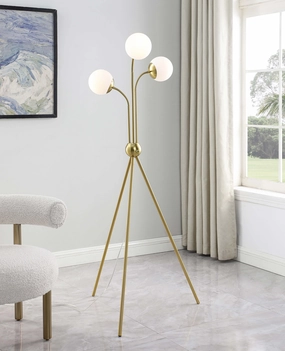 Miley Trio Tree Floor Lamp Gold mini decorative bulb