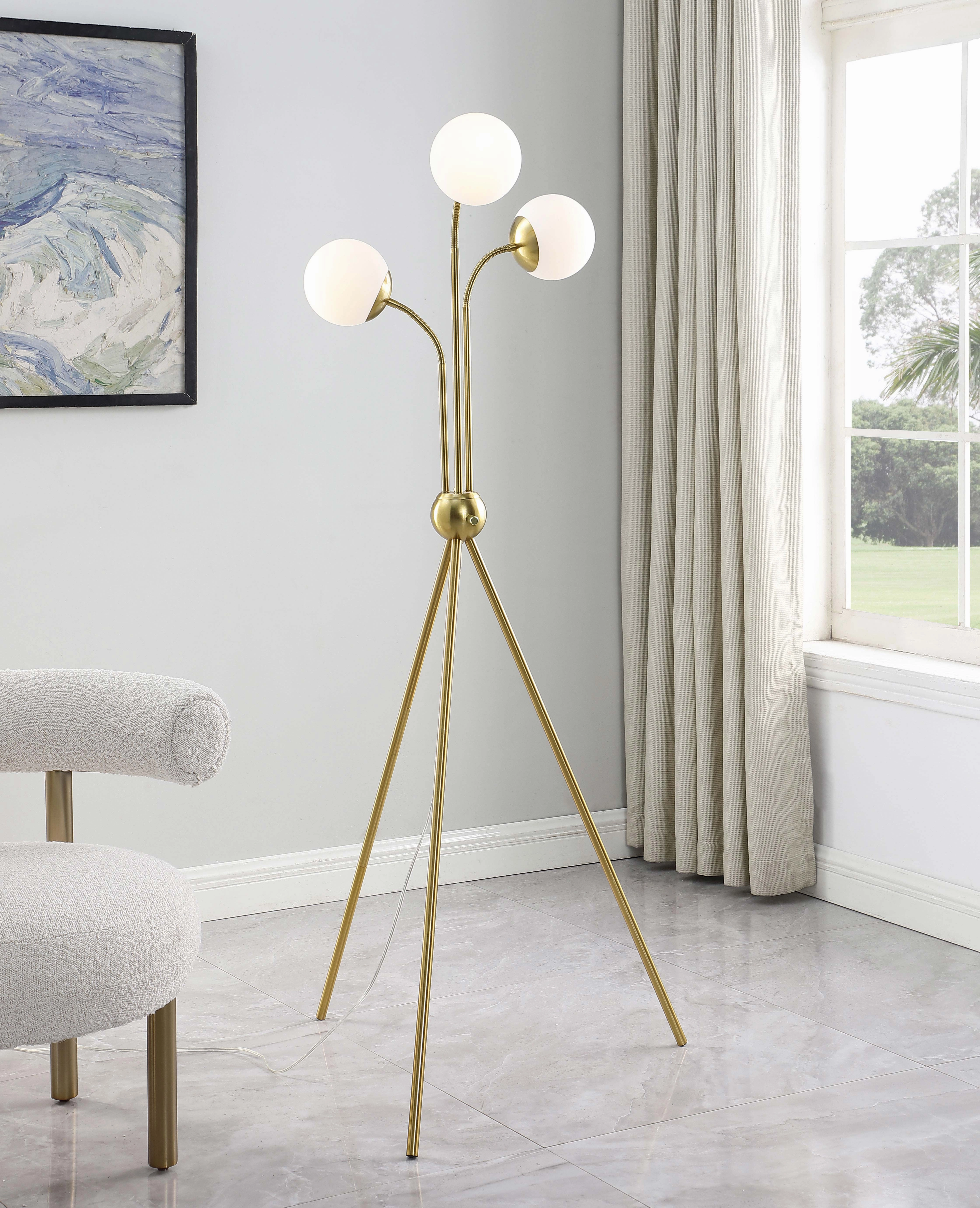 Miley Trio Tree Floor Lamp Gold mini decorative bulb