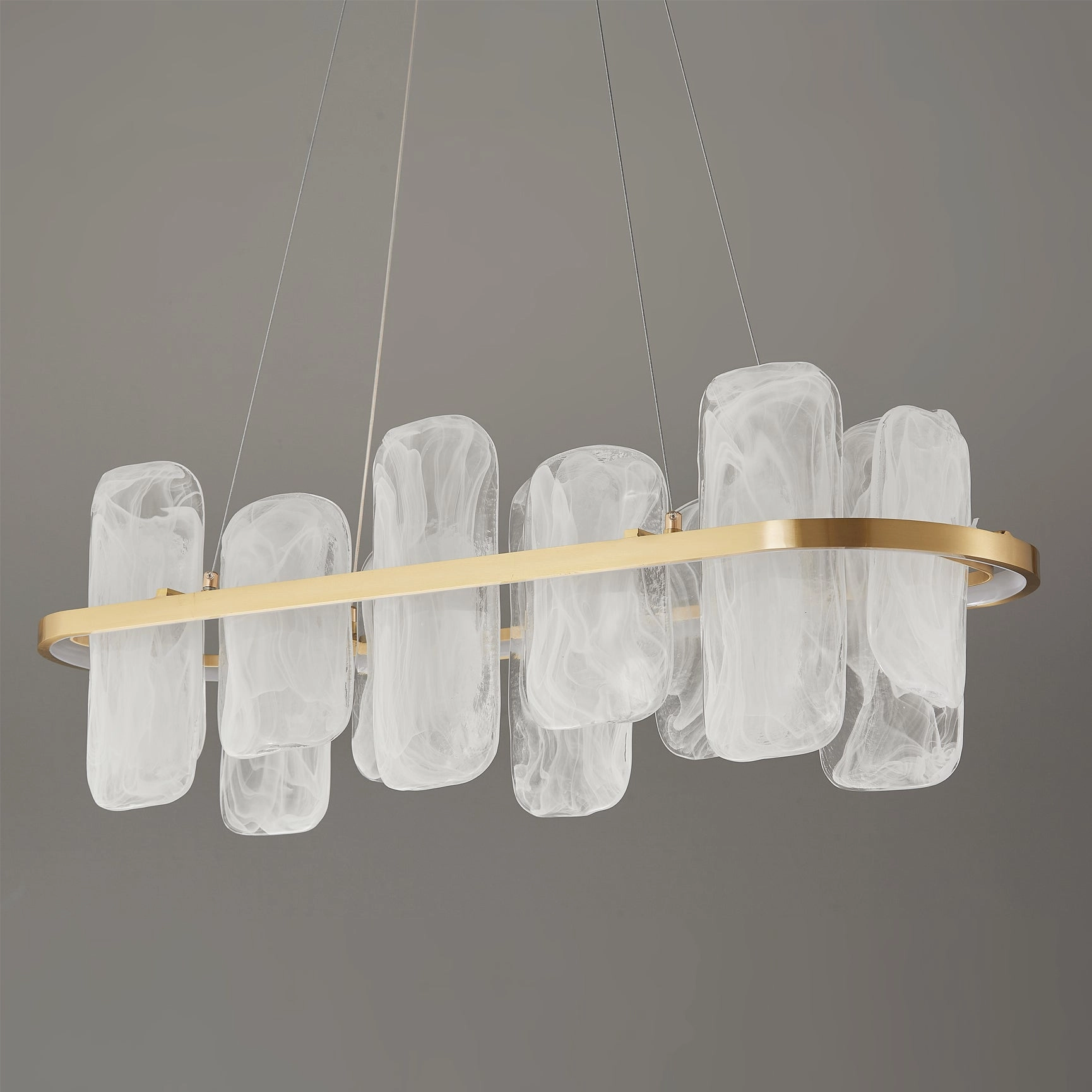 Mille Long Glass Chandelier