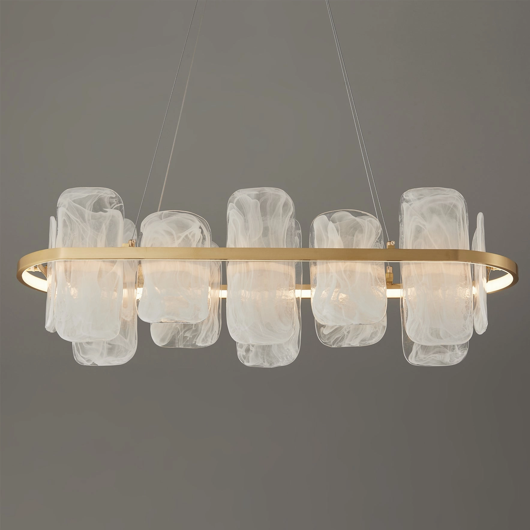 Mille Long Glass Chandelier