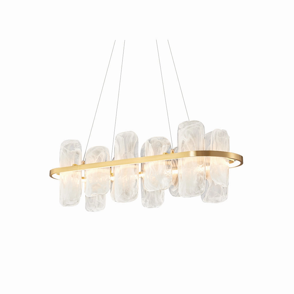 Mille Long Glass Chandelier flowerpot LED lamp
