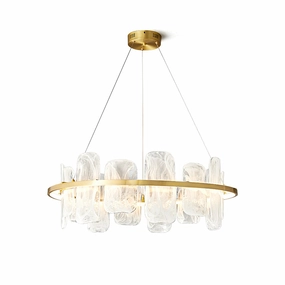 Mille Round Glass Chandelier flowerpot LED lamp