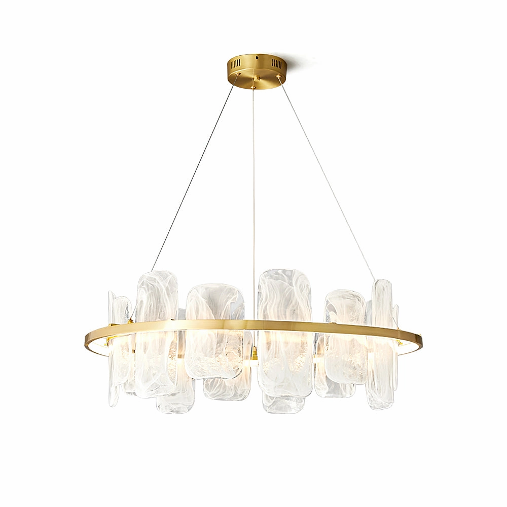 Mille Round Glass Chandelier flowerpot LED lamp