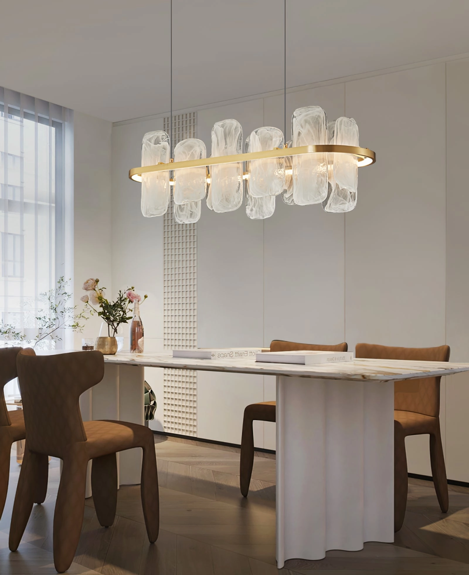 Mille Round Glass Chandelier