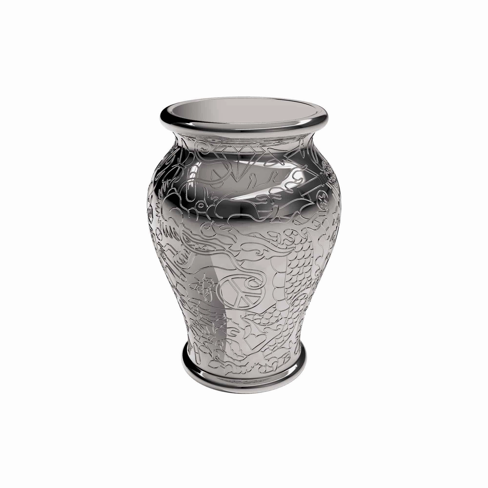 Ming Stool and Sidetable Metal Finish