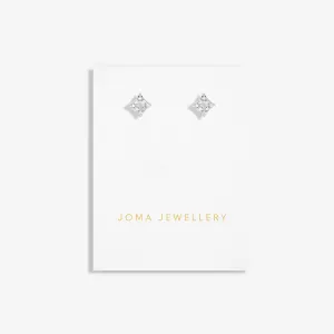 Mini Charms Pave Diamond Silver Plated Earrings 7645 Joma Jewellery