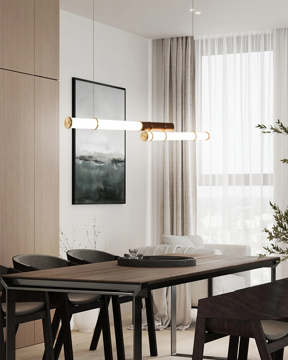 Mini Endless Double Chandelier