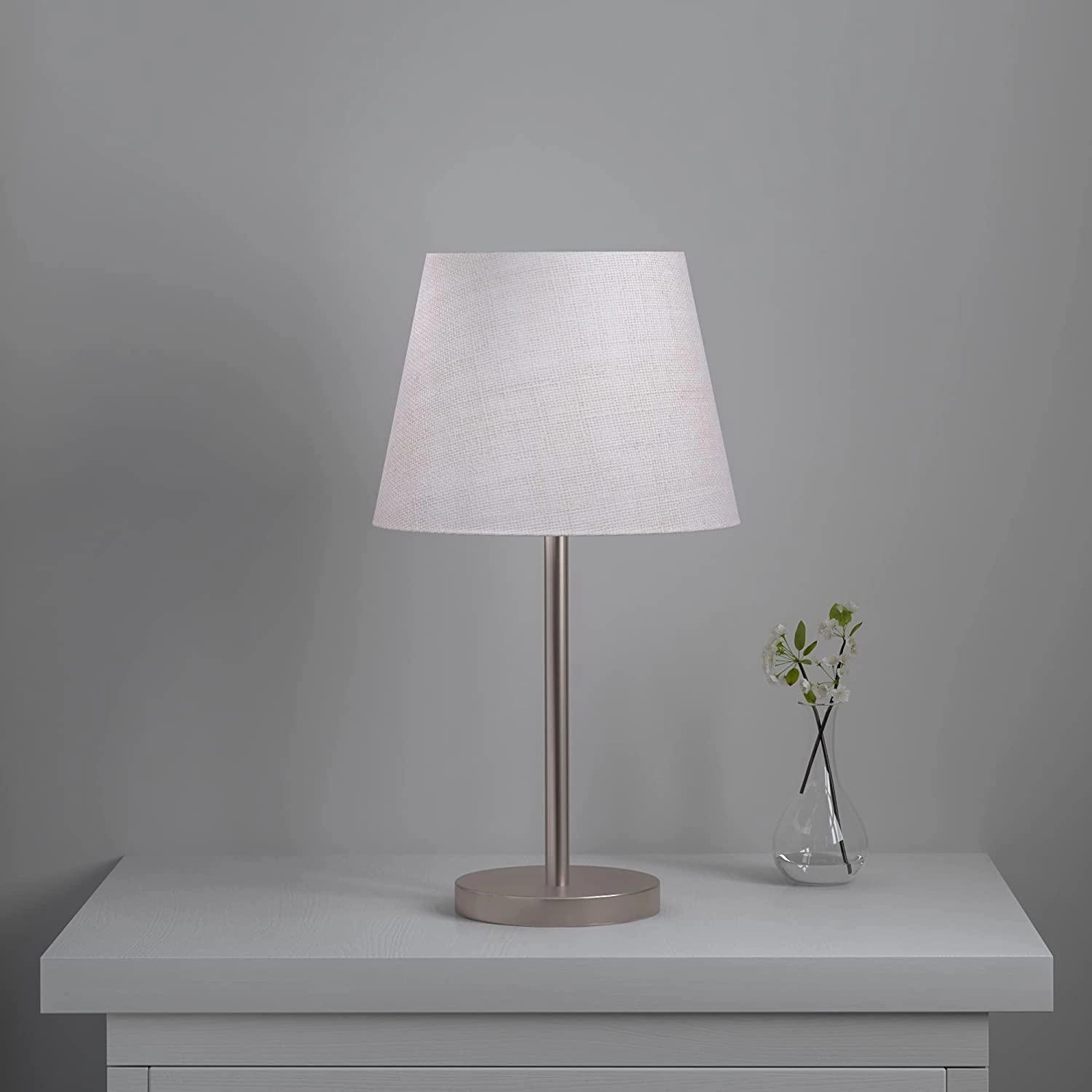 Modern & Sleek Stainless Steel Silver Finish Table Lamp 10 Inches Louis Poulsen chandelier