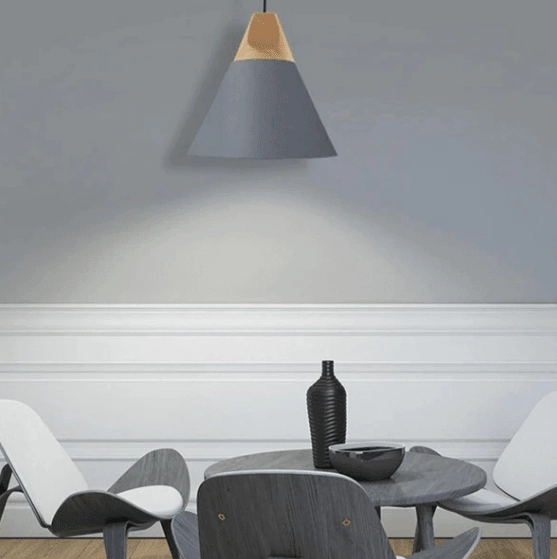 Modern Conical Nordic Pendant Light For Cafe & Bars With LED Bulb 1PC