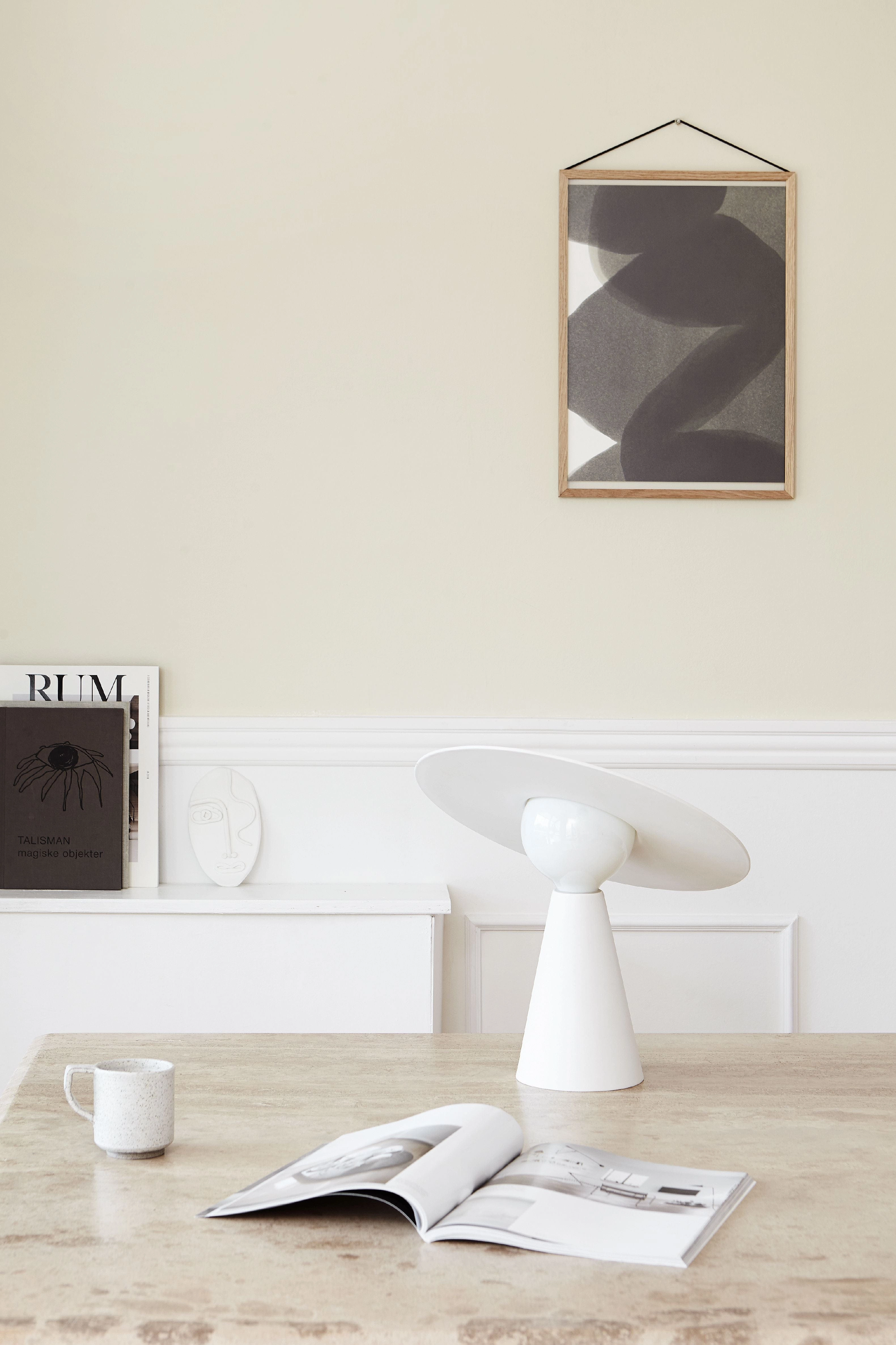 Moebe Ceramic Table Lamp, White