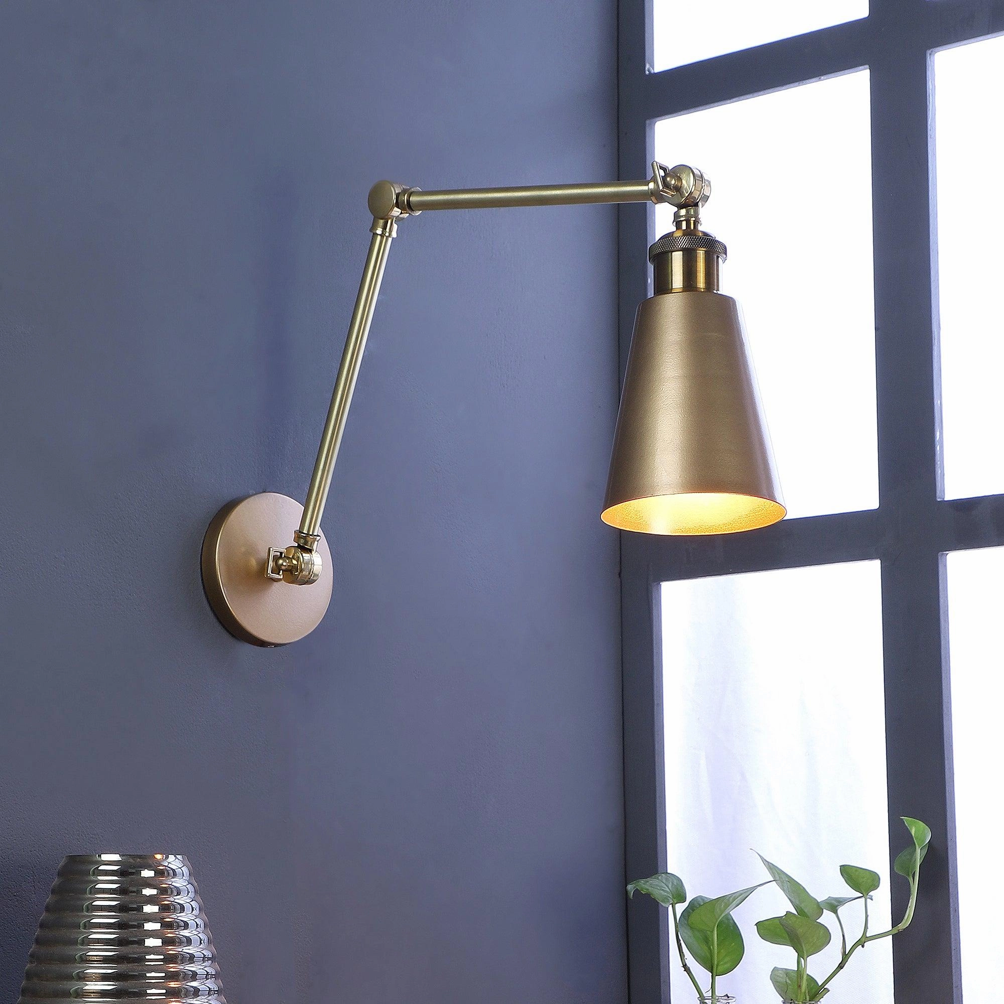 Morden Brass Metal Wall Light by SS Lightings vintage desk lamp
