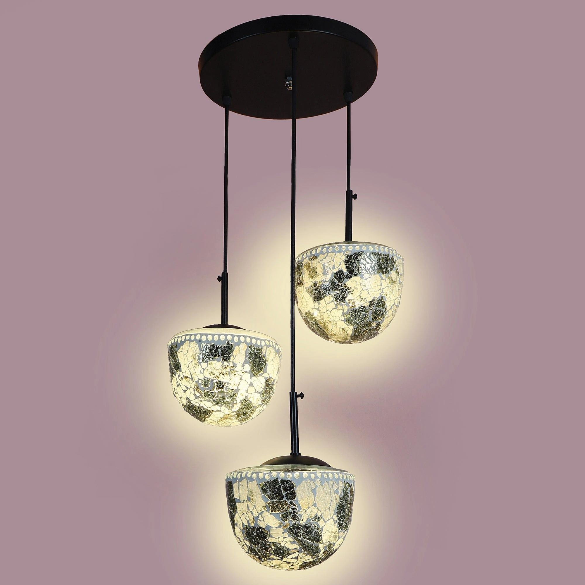 Multicolour  Metal 3 Hanging Light