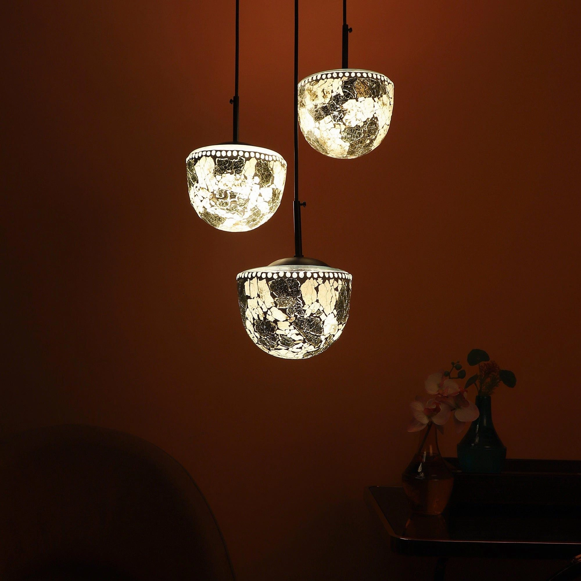 Multicolour  Metal 3 Hanging Light