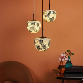 Multicolour  Metal 3 Hanging Light contemporary ceiling fixture