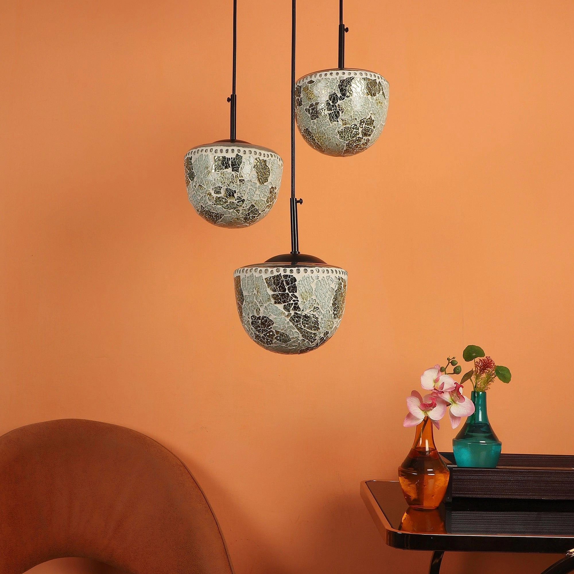 Multicolour  Metal 3 Hanging Light