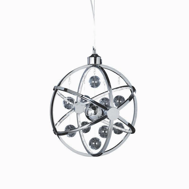 Muni Chrome & Clear Glass Pendant 39cm Ceiling Light