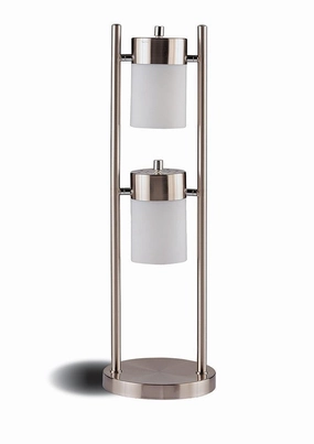 Munson Adjustable Swivel Table Lamp Brushed Silver mini decorative bulb