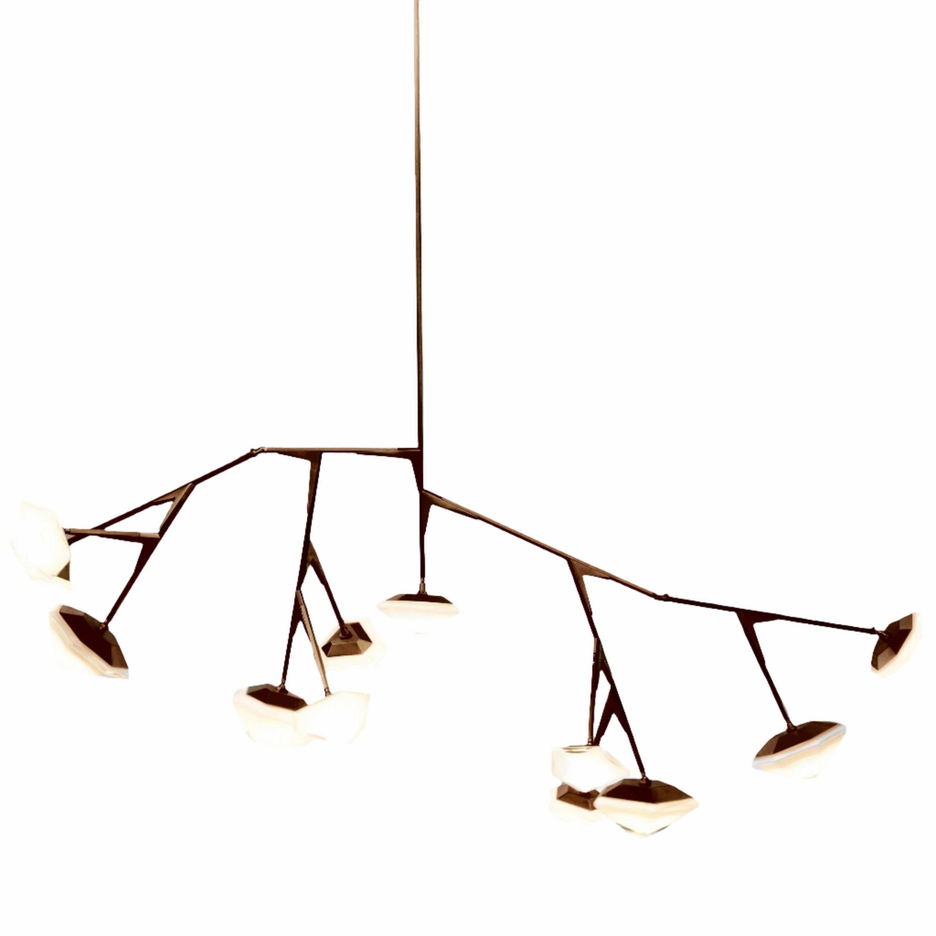 Myriad Chandelier, 12 Long rechargeable bedside light