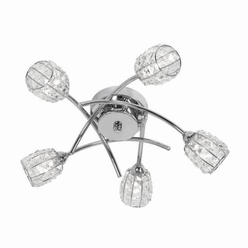 Naira 5 Light Chrome Flush Ceiling Light simple ceiling design light