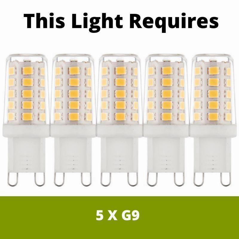 Naira 5 Light Chrome Flush Ceiling Light