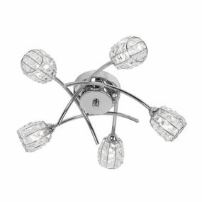 Naira 5 Light Chrome Flush Ceiling Light simple ceiling design light