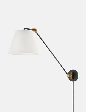 Navin Plug-In Sconce by Colin King x Troy Lighting minimalist reading light