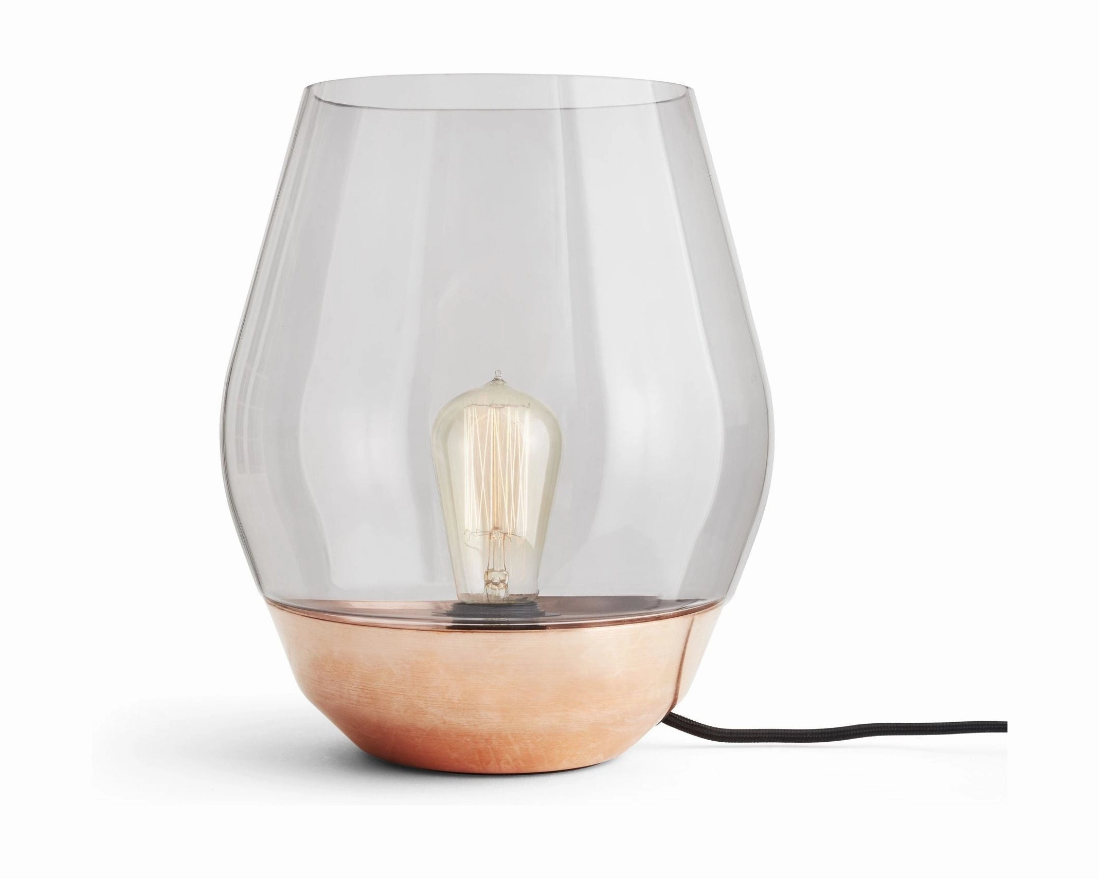 New Works Bowl Table Lamp Raw Copper, Smoked designer outdoor lamp