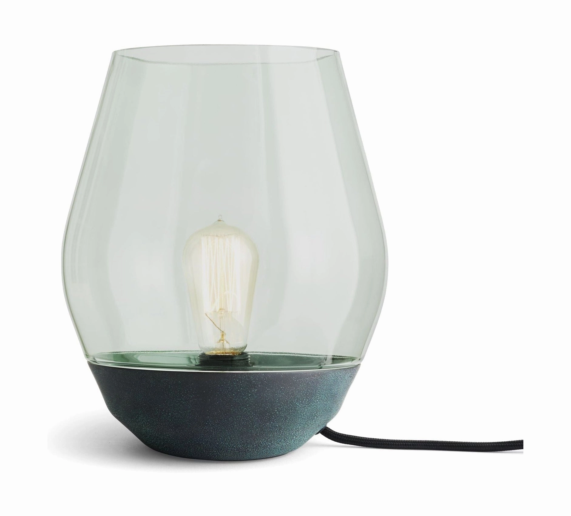 New Works Bowl Table Lamp Verdigris Copper, Green designer outdoor lamp