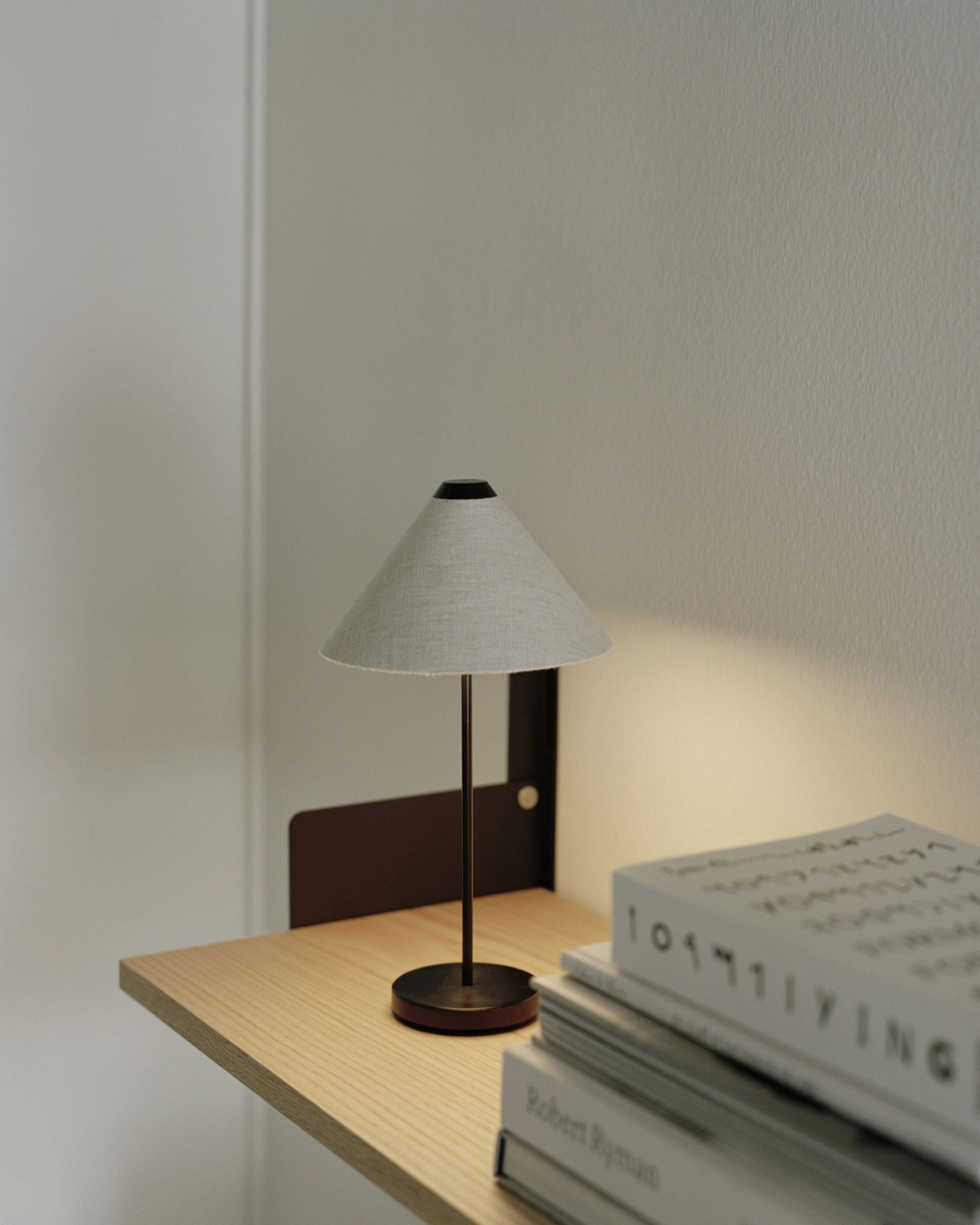 New Works Brolly Portable Table Lamp, Black