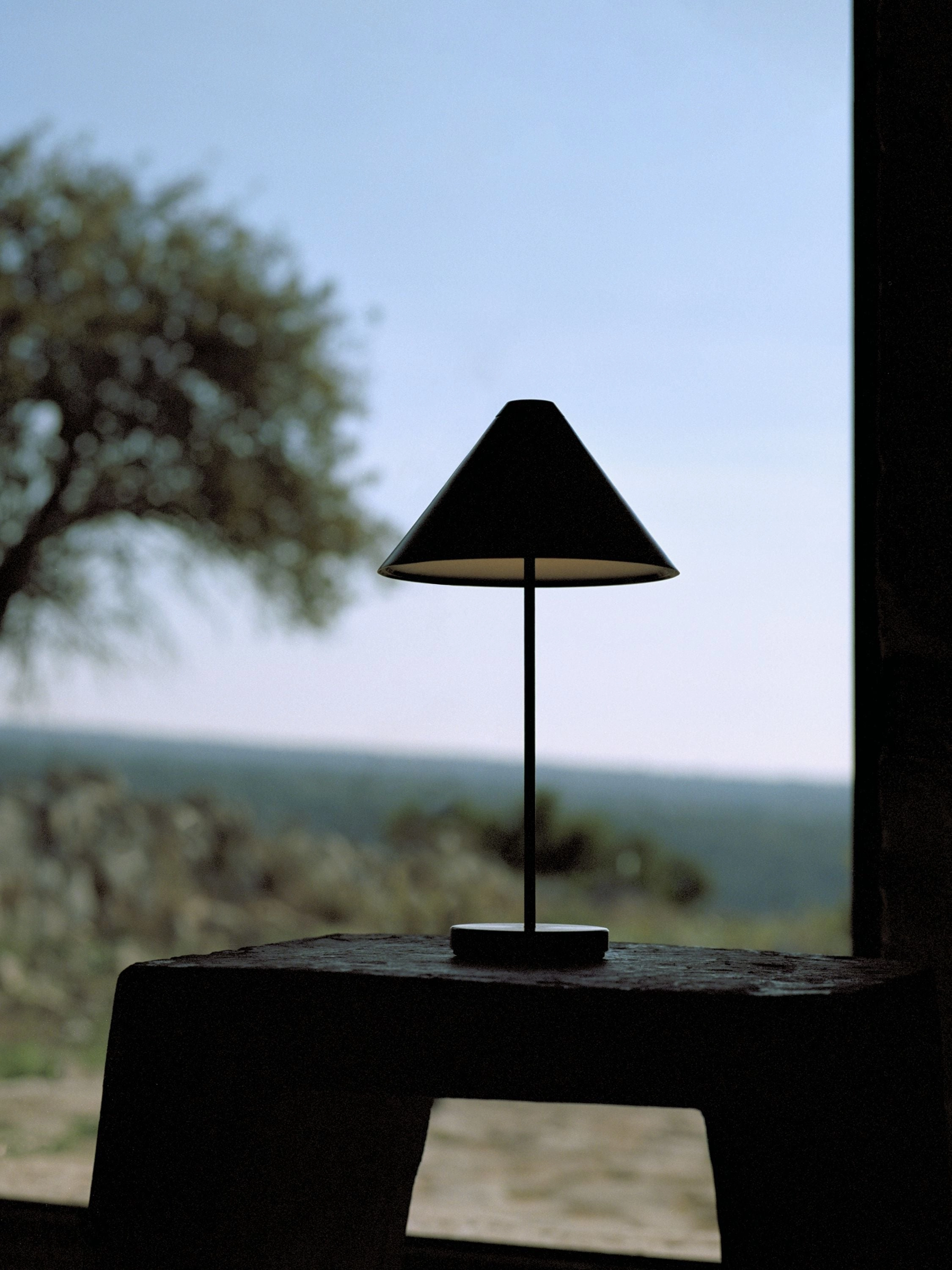 New Works Brolly Portable Table Lamp, Black