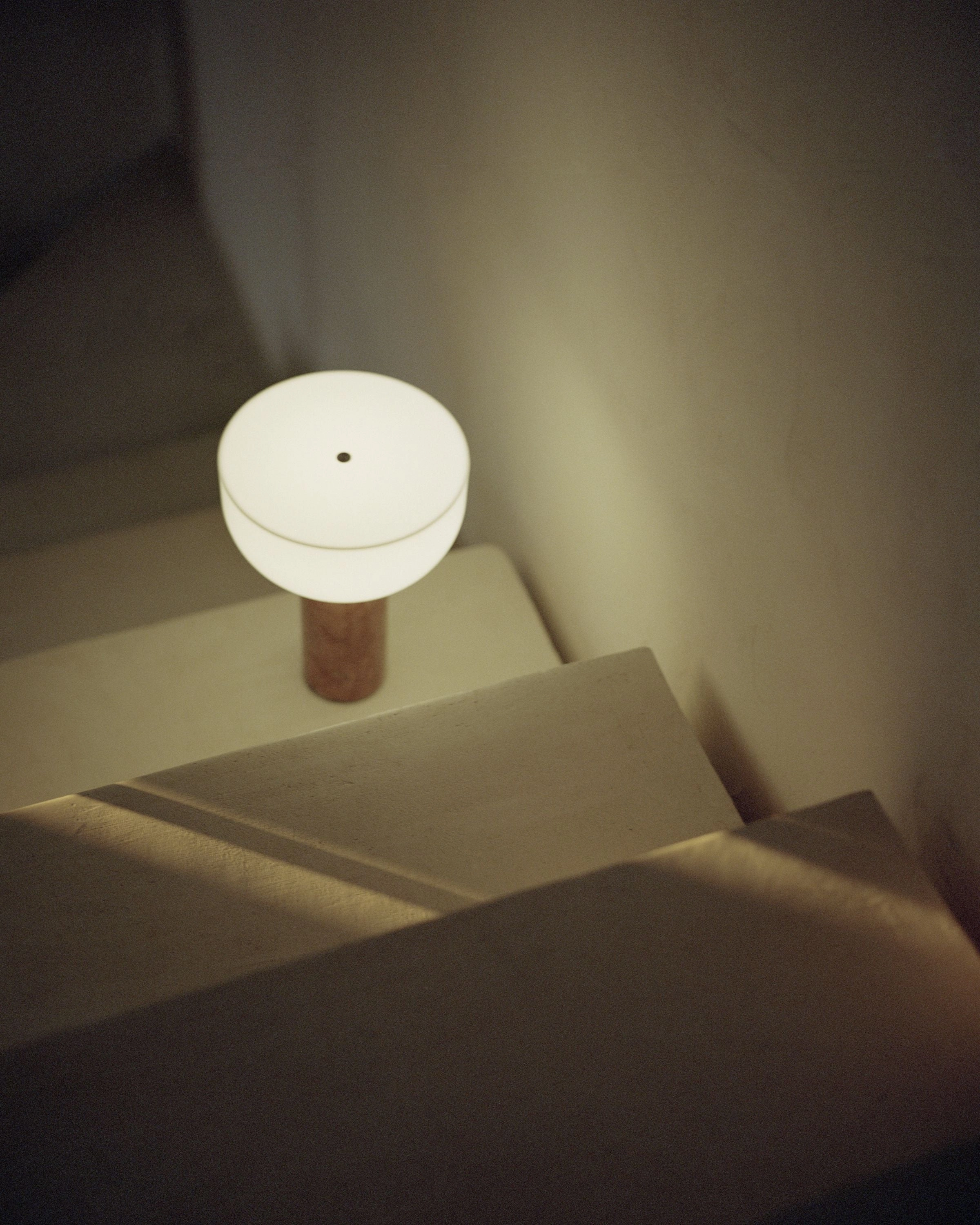 New Works Kizu Portable Table Lamp, Breccia Pernice
