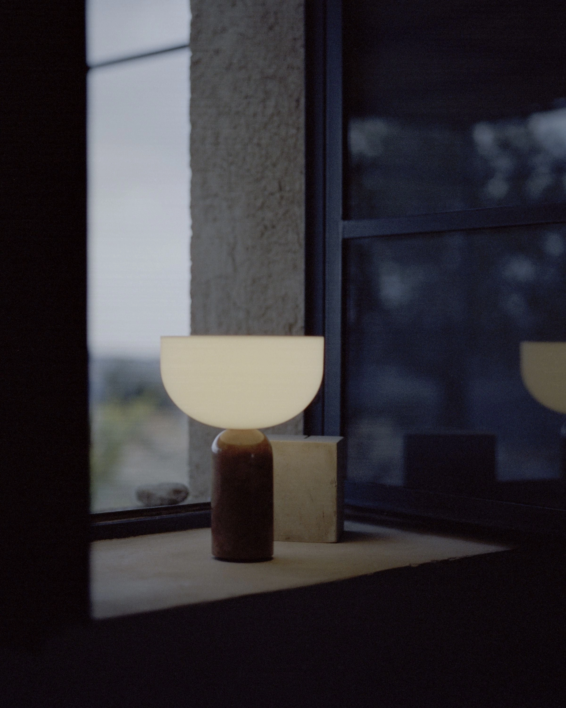 New Works Kizu Portable Table Lamp, Breccia Pernice
