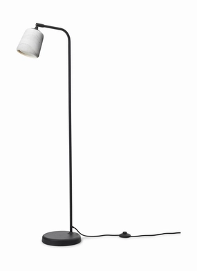 New Works Material Floor Lamp Marble, White garden LED light
