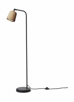 New Works Material Floor Lamp, Natural Oak garden LED light
