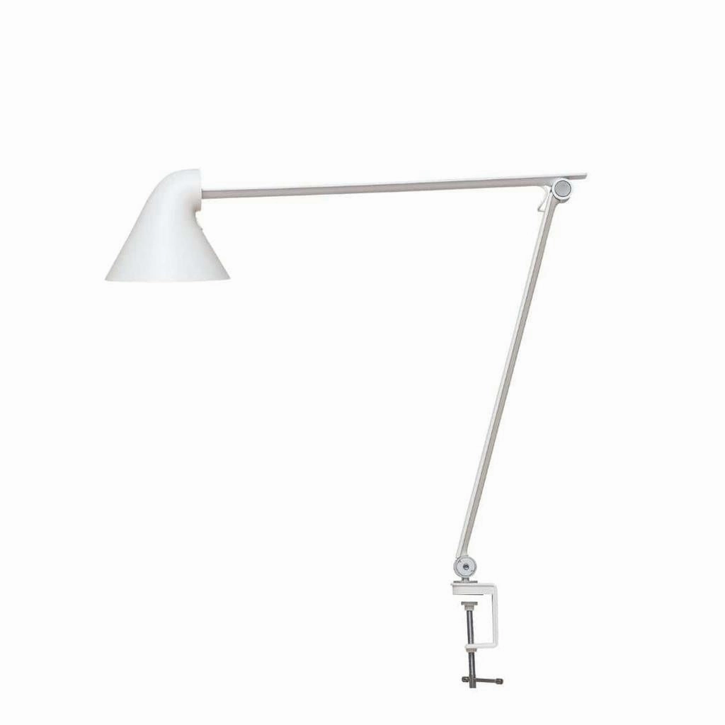 Njp Bord Hvid Med Bordklemme 3000 K - Skrivebordslampe decorative wall light fixture