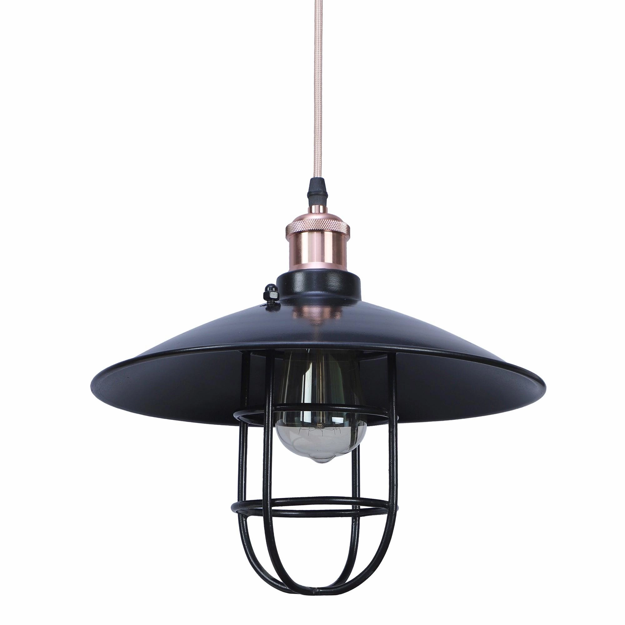 Nora Black Metal Single Hanging Light By Ss Lightings