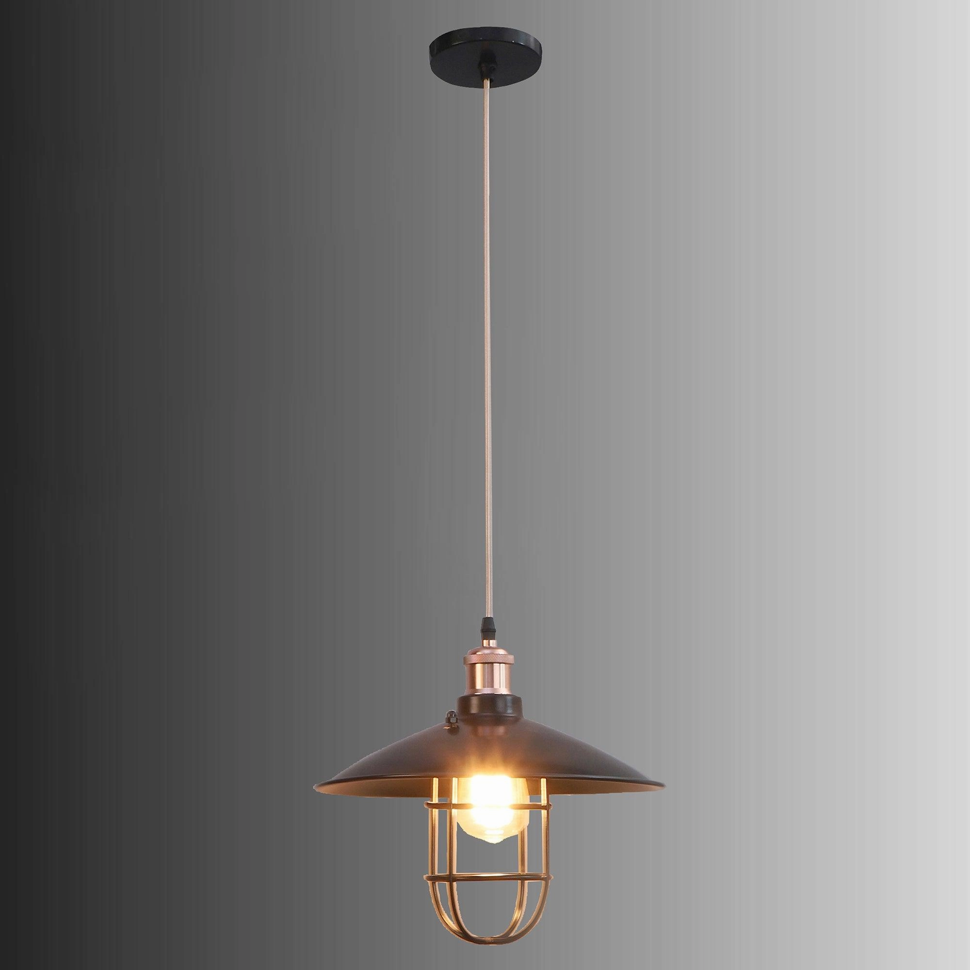 Nora Black Metal Single Hanging Light By Ss Lightings
