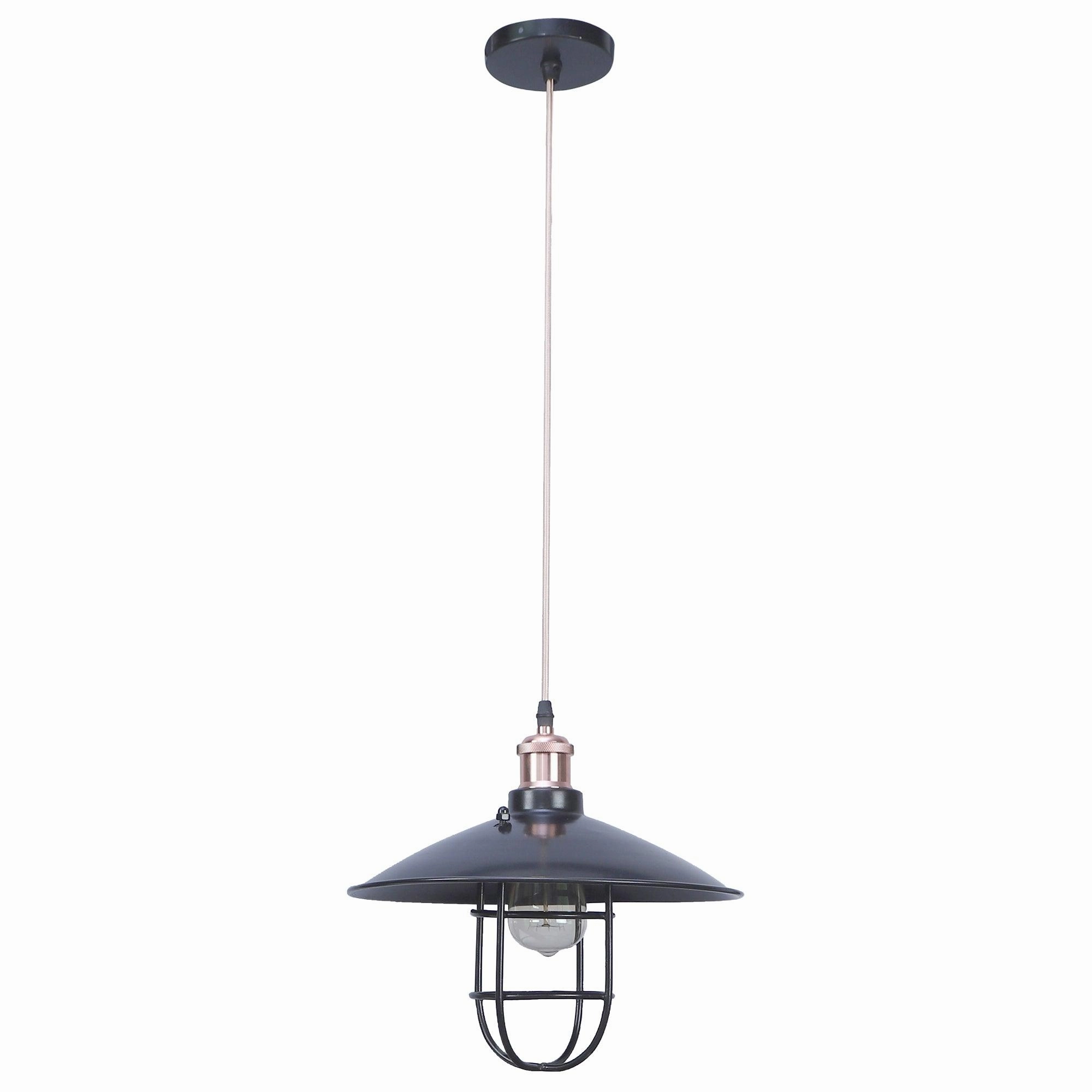 Nora Black Metal Single Hanging Light By Ss Lightings