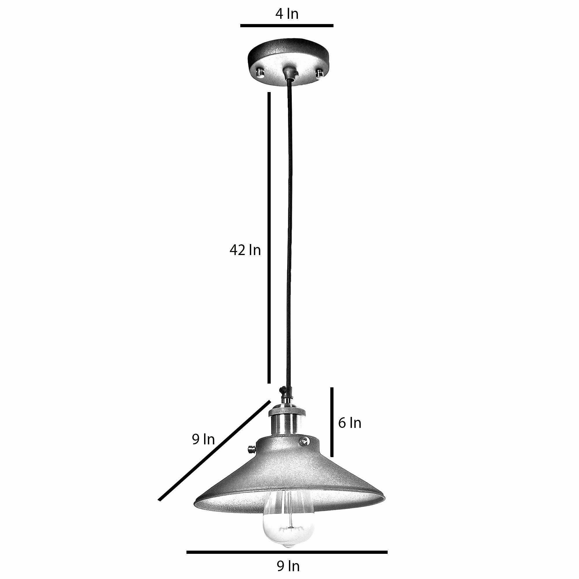 Nora Black Metal Single Hanging Light By Ss Lightings