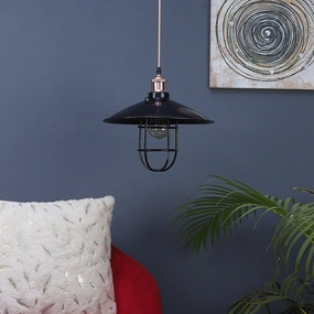Nora Black Metal Single Hanging Light By Ss Lightings contemporary ceiling fixture
