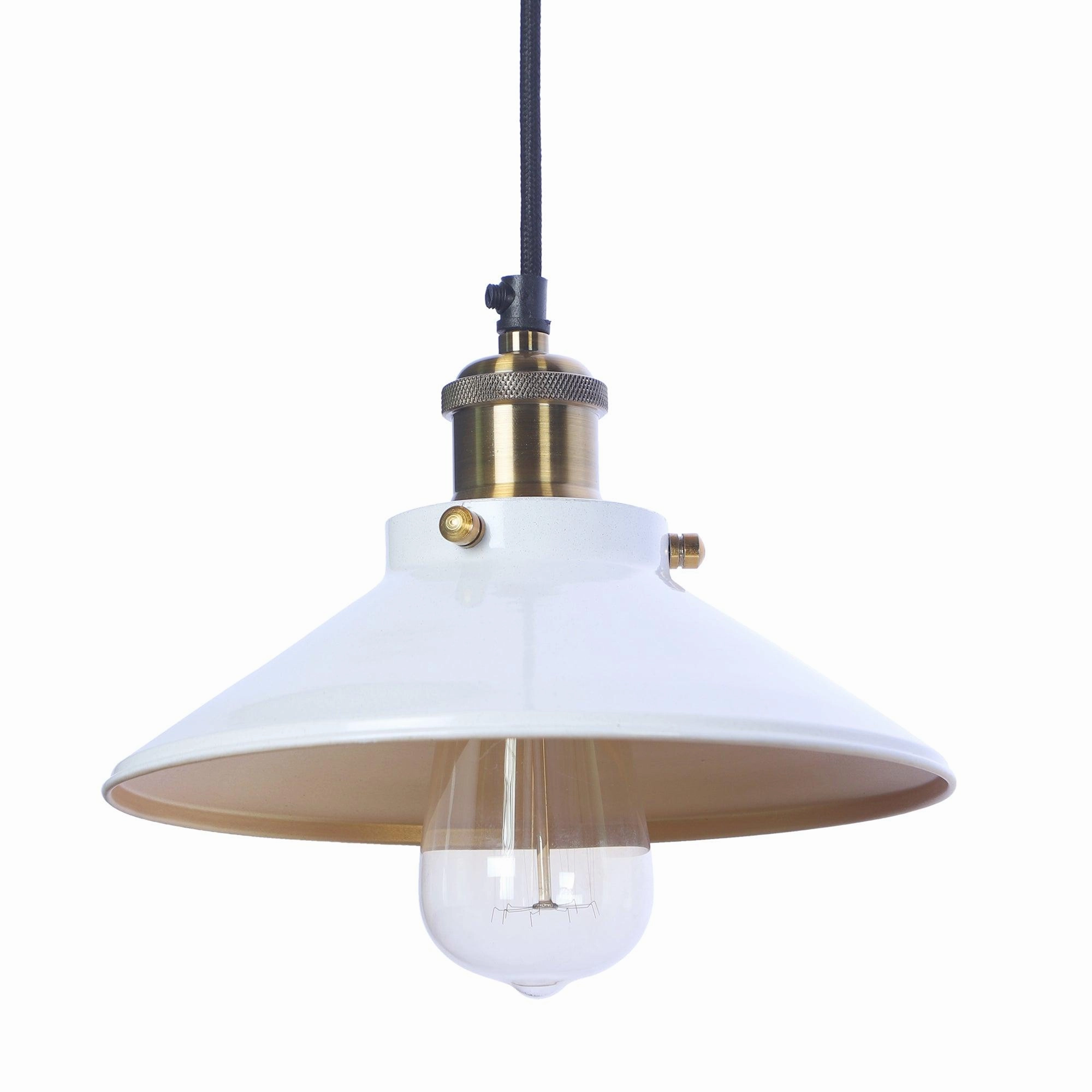 Nora White Metal Single Hanging Light By Ss Lightings