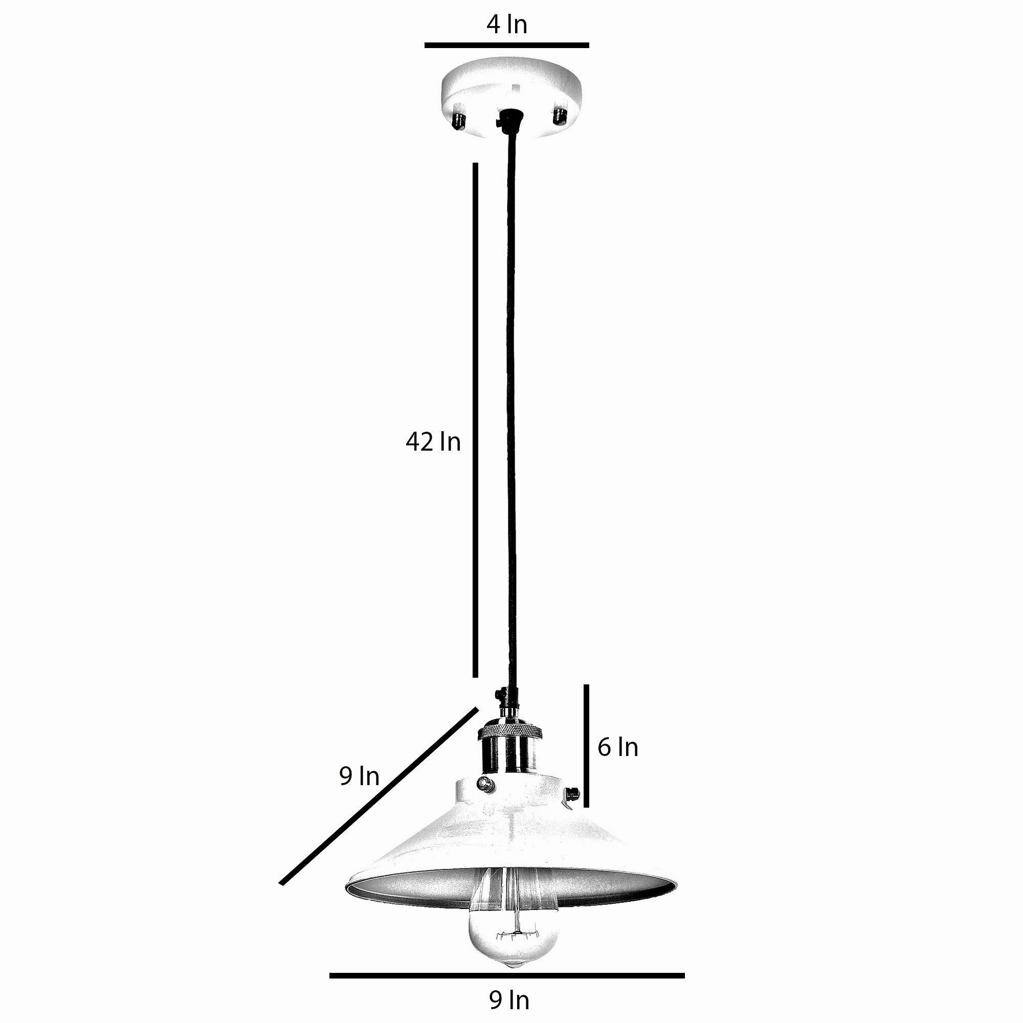 Nora White Metal Single Hanging Light By Ss Lightings