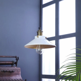 Nora White Metal Single Hanging Light By Ss Lightings contemporary ceiling fixture