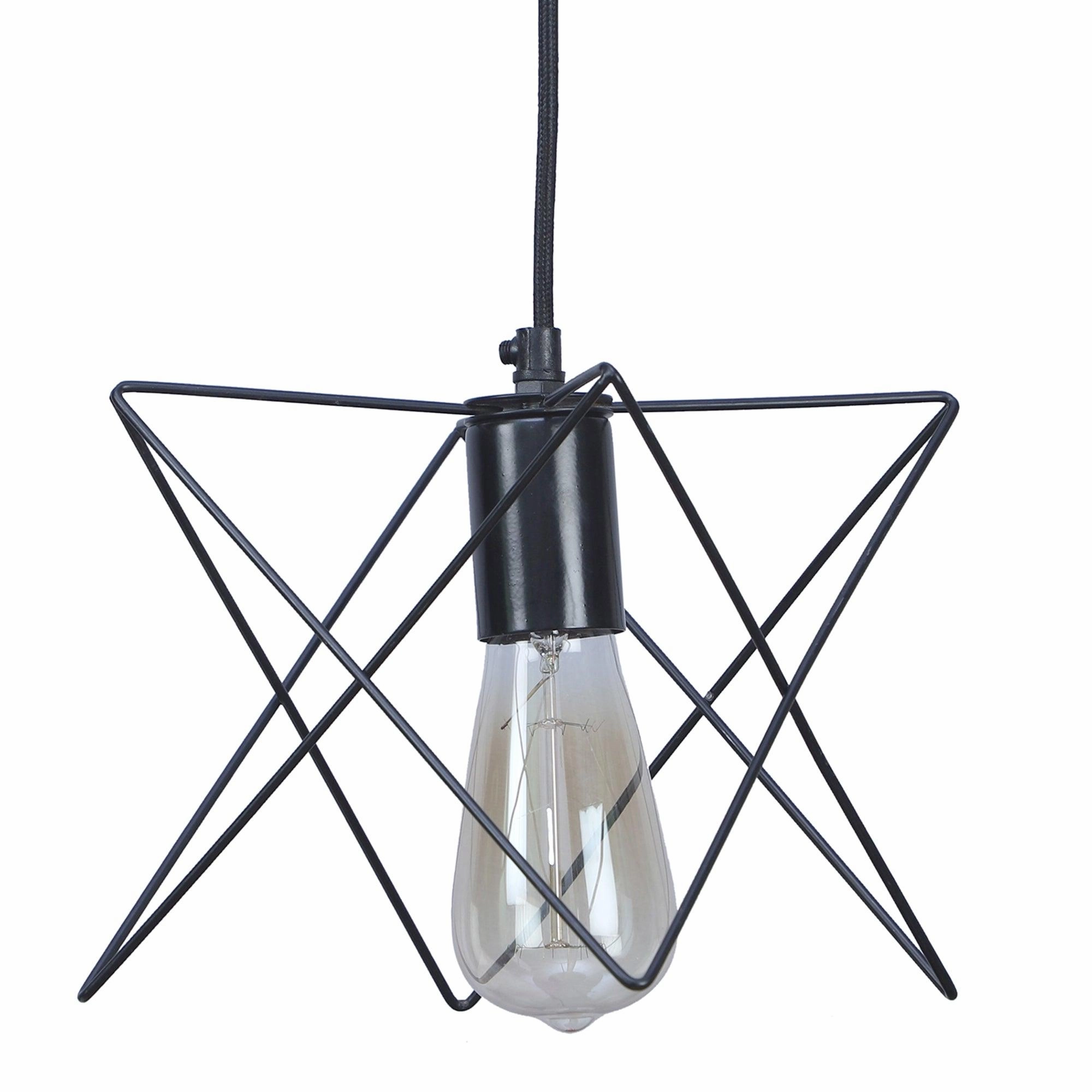 Nordic Black Vintage Metal Single Hanging Light by SS Lightings