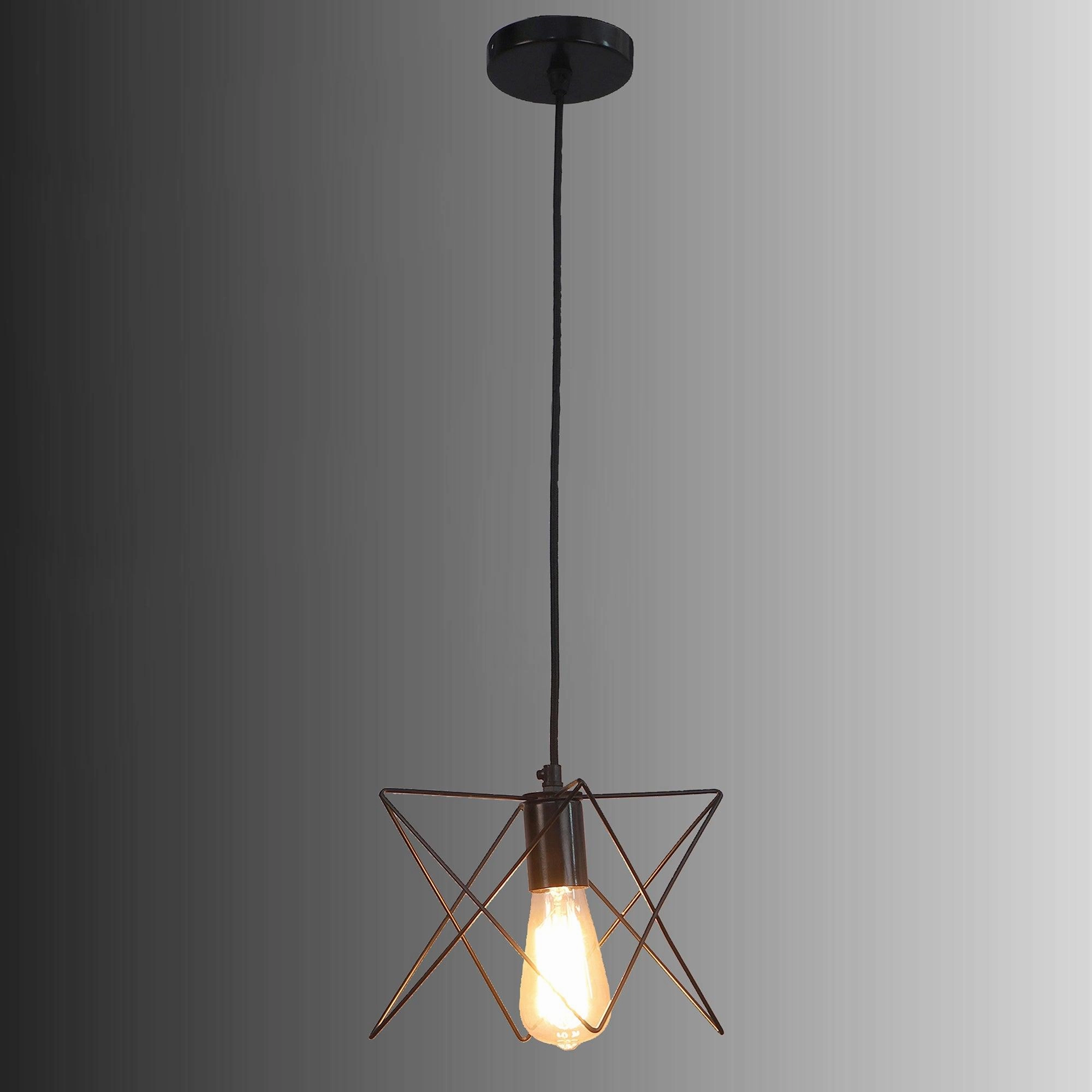 Nordic Black Vintage Metal Single Hanging Light by SS Lightings